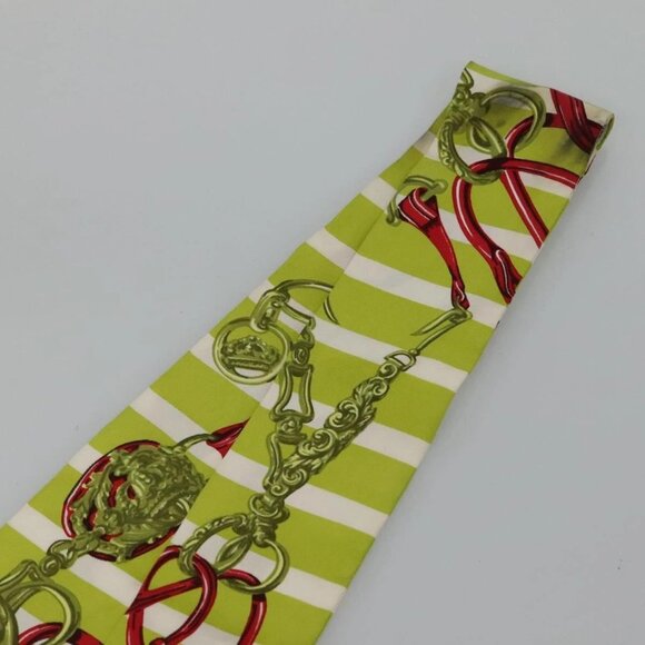 HERMES Twilly Scarf ""BRIDES de GALA"" Silk Green Auth - Picture 4 of 16